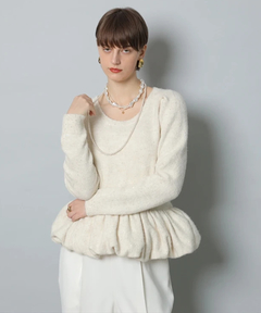 CADUNE(カデュネ) |キラキラぺプラムニット