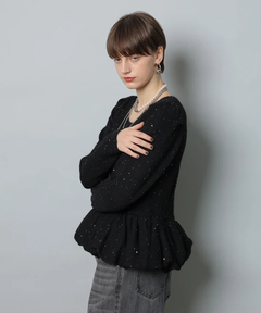 CADUNE(カデュネ) |キラキラぺプラムニット