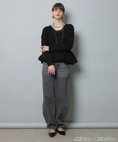 CADUNE(カデュネ) |キラキラぺプラムニット