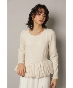 CADUNE(カデュネ) |キラキラぺプラムニット