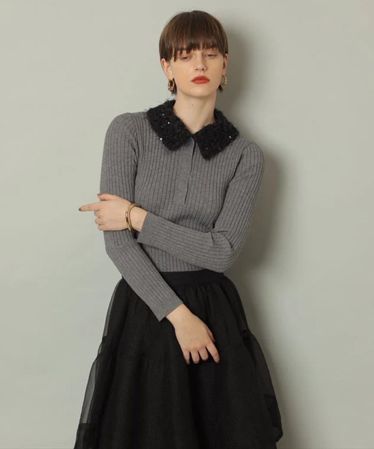 キラキラ衿ニット | ニット | CADUNE（カデュネ） │【公式通販