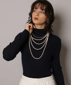 CADUNE(カデュネ) |ラメタートルネックニット