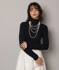 CADUNE(カデュネ) |ラメタートルネックニット