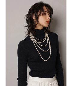 CADUNE(カデュネ) |ラメタートルネックニット