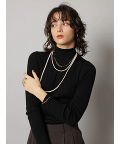 CADUNE(カデュネ) |ラメタートルネックニット