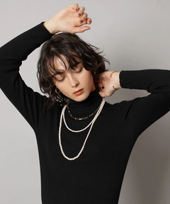 CADUNE(カデュネ) |ラメタートルネックニット