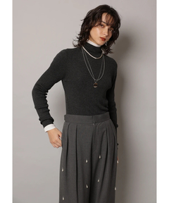 CADUNE(カデュネ) |ラメタートルネックニット