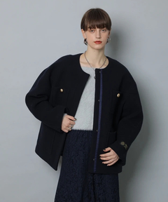 ノーカラーポケットコート | コート | CADUNE（カデュネ） │【公式