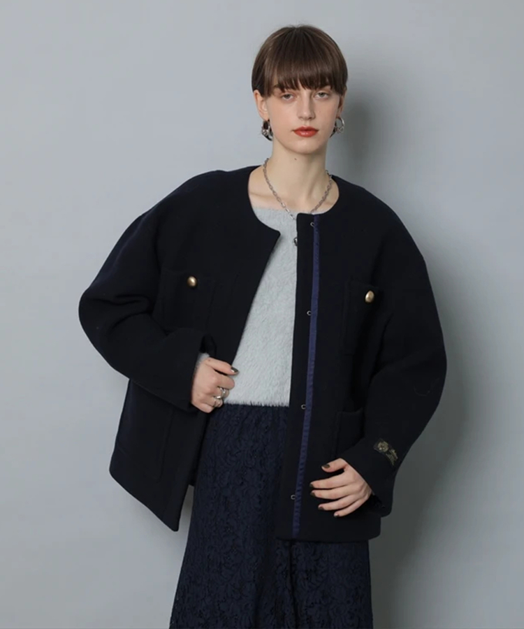 ≪ルミネ限定≫ノーカラーポケットコート | コート | CADUNE（カデュネ