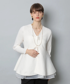 CADUNE(カデュネ) |ペプラムカーデ