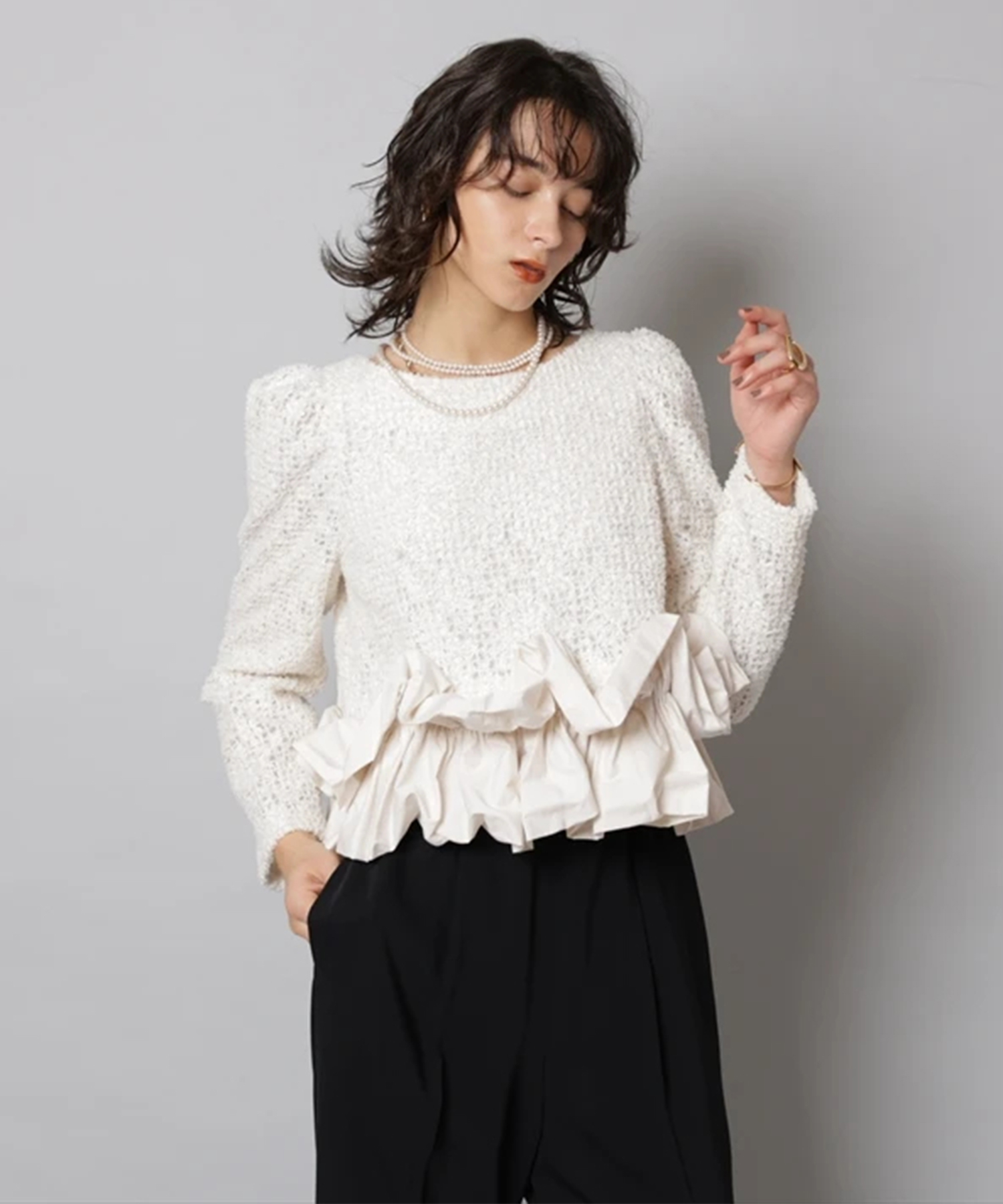 新品 CADUNE　裾バルーンブラウス 裾バルーンブラウス | シャツ・ブラウス | CADUNE（カデュネ