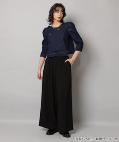 CADUNE(カデュネ) |ビジュー付きデニムトップス