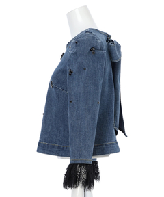 CADUNE(カデュネ) |ビジュー付きデニムトップス