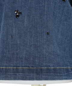 CADUNE(カデュネ) |ビジュー付きデニムトップス