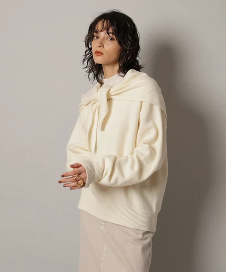 CADUNE(カデュネ) |スカーフ付きニット