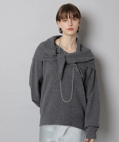 CADUNE(カデュネ) |スカーフ付きニット