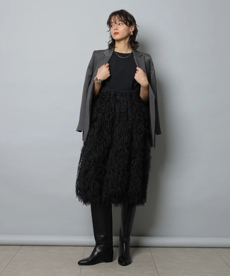 CADUNE(カデュネ) |フェザーバルーンワンピース