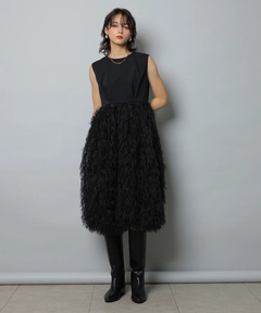 CADUNE(カデュネ) |フェザーバルーンワンピース