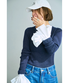 Arpege story限定】〈MARIEBELLEコラボ〉Ribbon Knit Jacket | カーデ