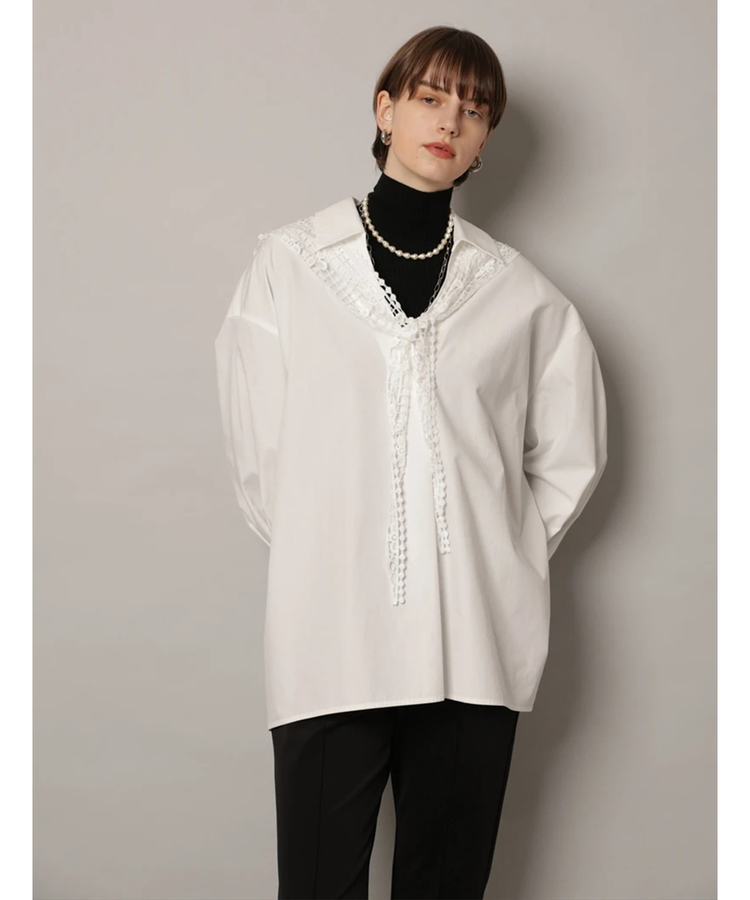 レーススカーフシャツ | シャツ・ブラウス | CADUNE（カデュネ
