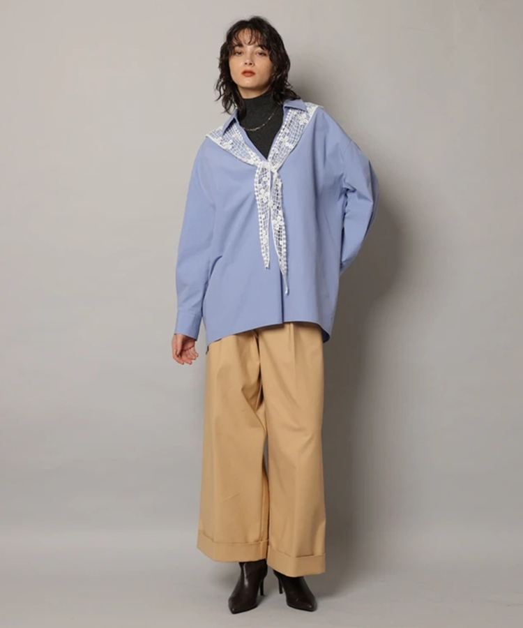 レーススカーフシャツ | シャツ・ブラウス | CADUNE（カデュネ