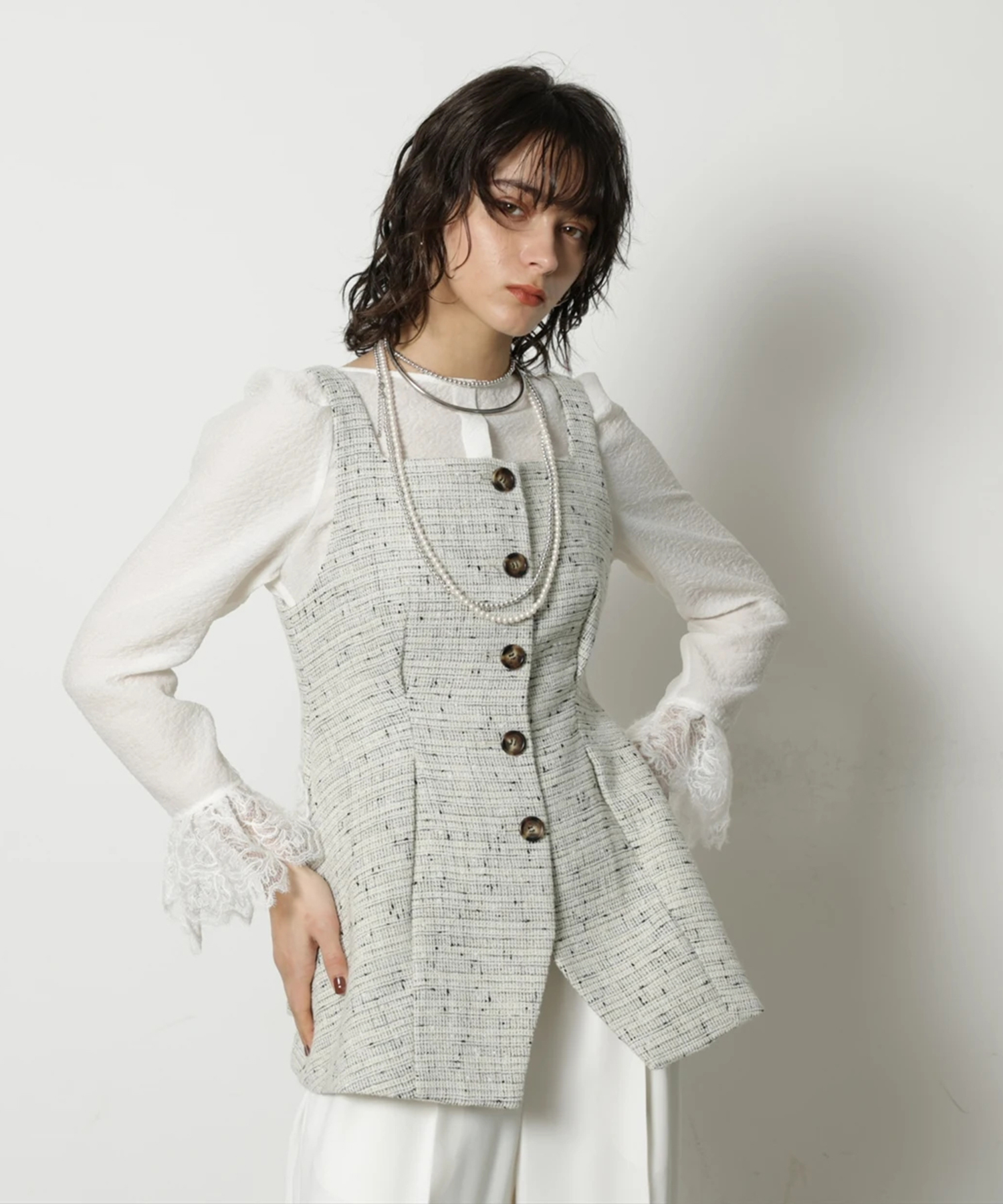 CADUNE ボアジャン白.mystrada.アルページュストーリー CADUNE ボアジャン白.mystrada.アルページュストーリー Mystrada