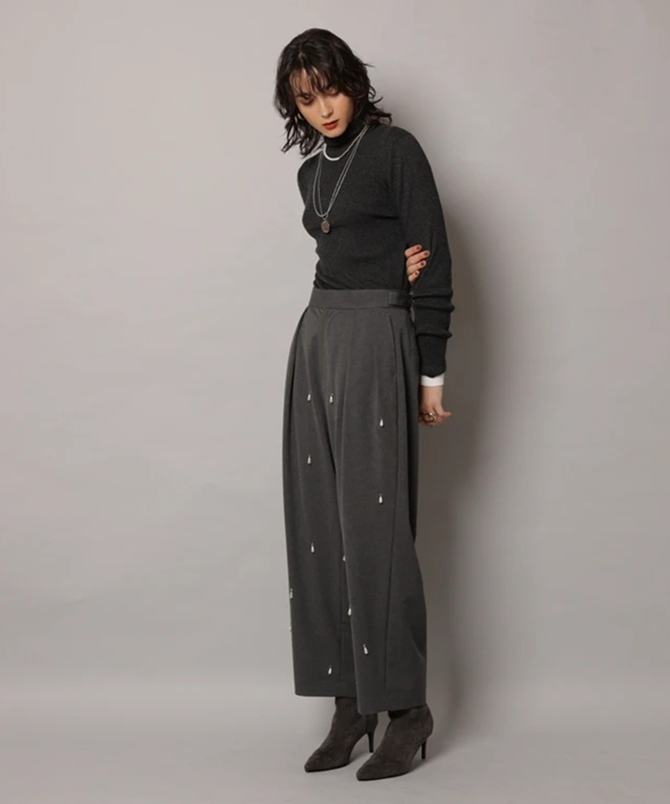 パール付きラウンドパンツ | パンツ | CADUNE（カデュネ） │【公式