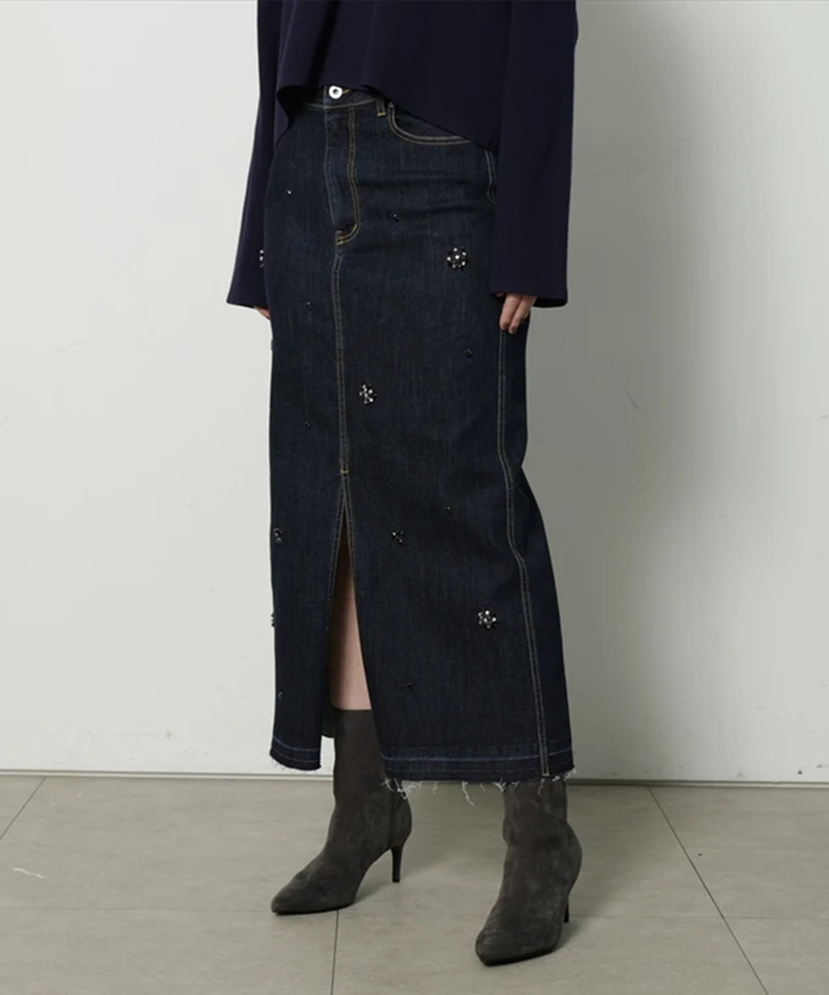 ビジュー付きタイトスカート | スカート | CADUNE（カデュネ