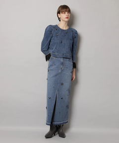 CADUNE(カデュネ) |ビジュー付きタイトスカート