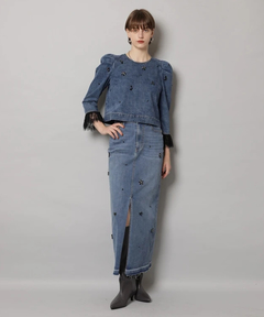 CADUNE(カデュネ) |ビジュー付きタイトスカート