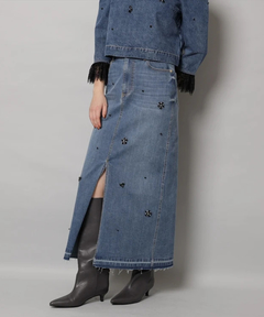 CADUNE(カデュネ) |ビジュー付きタイトスカート