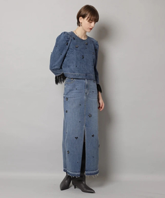 CADUNE(カデュネ) |ビジュー付きタイトスカート