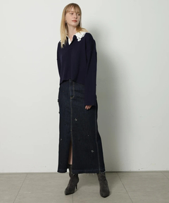 CADUNE(カデュネ) |ビジュー付きタイトスカート