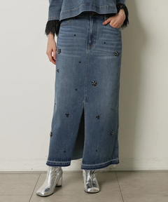 CADUNE(カデュネ) |ビジュー付きタイトスカート