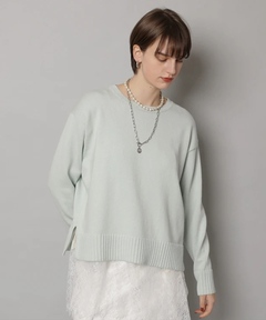 CADUNE(カデュネ) |レースキャミ付きスプリングカラー綿カシプルオーバー