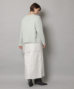 CADUNE(カデュネ) |レースキャミ付きスプリングカラー綿カシプルオーバー