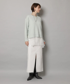 CADUNE(カデュネ) |レースキャミ付きスプリングカラー綿カシプルオーバー