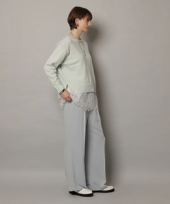 CADUNE(カデュネ) |レースキャミ付きスプリングカラー綿カシプルオーバー