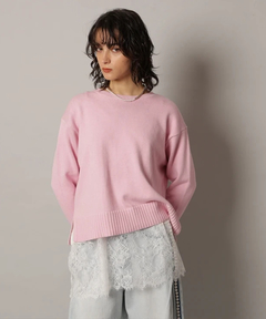 CADUNE(カデュネ) |レースキャミ付きスプリングカラー綿カシプルオーバー