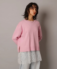 CADUNE(カデュネ) |レースキャミ付きスプリングカラー綿カシプルオーバー