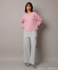 CADUNE(カデュネ) |レースキャミ付きスプリングカラー綿カシプルオーバー