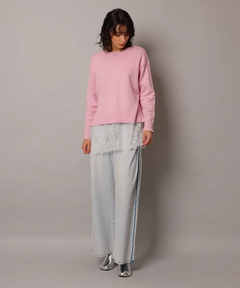 CADUNE(カデュネ) |レースキャミ付きスプリングカラー綿カシプルオーバー