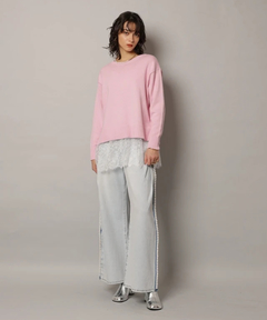 CADUNE(カデュネ) |レースキャミ付きスプリングカラー綿カシプルオーバー