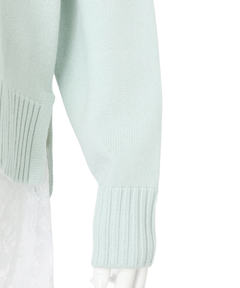 CADUNE(カデュネ) |レースキャミ付きスプリングカラー綿カシプルオーバー