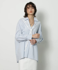 CADUNE(カデュネ) |[WEB LIMITED]レーススカーフシャツ