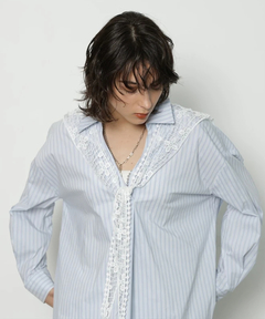 CADUNE(カデュネ) |[WEB LIMITED]レーススカーフシャツ