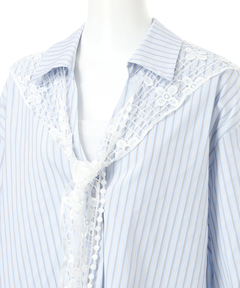 CADUNE(カデュネ) |[WEB LIMITED]レーススカーフシャツ