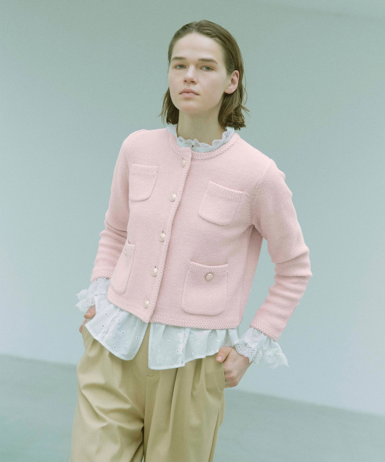 CADUNE(カデュネ) |柄編みジャケットカーデ