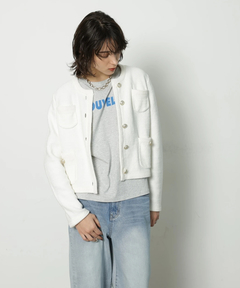 CADUNE(カデュネ) |柄編みジャケットカーデ