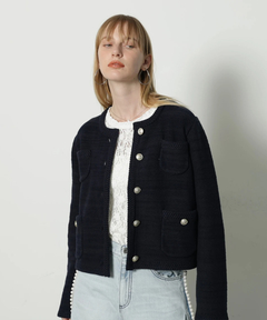 CADUNE(カデュネ) |柄編みジャケットカーデ